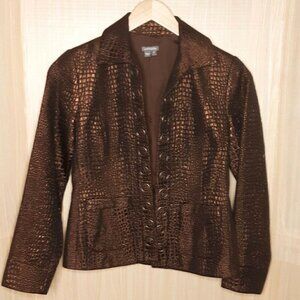Anthracite Brown Metallic Blazer. 2